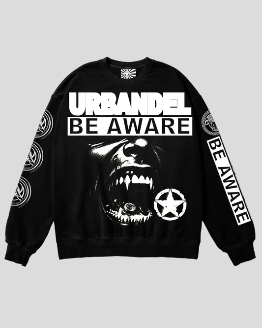 Urbandel Sweatshirts Urbandel Be Aware Crewneck Sweater